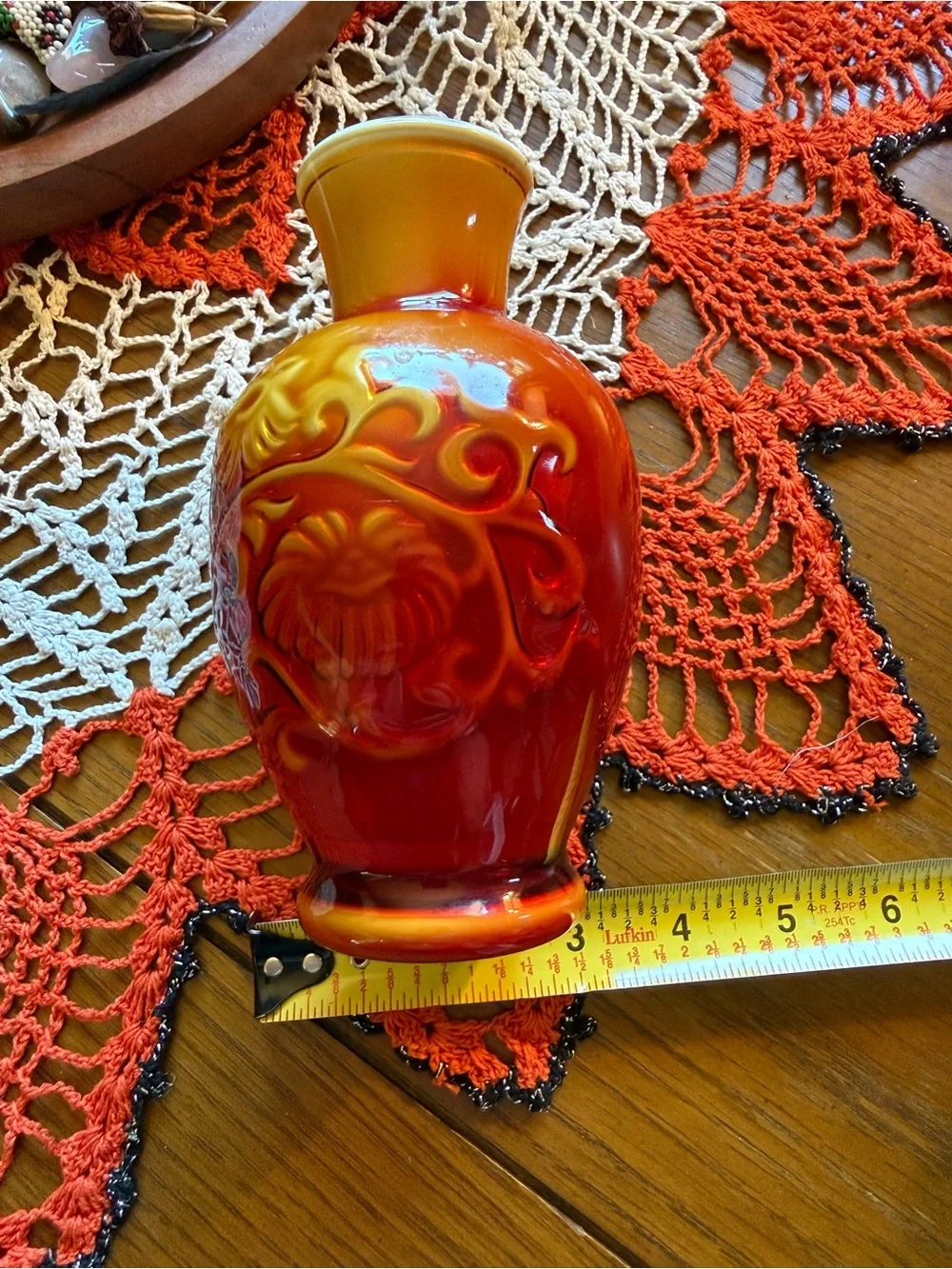 Vintage 1981 Avon Spring Bouquet Fragranced Vase Oriental Red